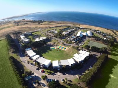 Resort oval known as the Village Green